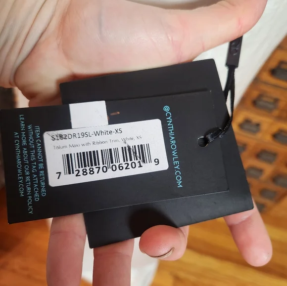 NWT Cynthia Rowley Silk/linen Blend Tulum Maxi With Ribbon Trim Size XS - Picture 8 of 10